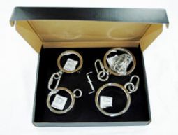 Stainless Steel Ankle And Wrist Bondage Set