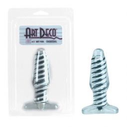 ART DECO 4.5IN BUTT PLUG CLEAR